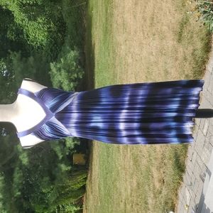 Calvin Klein Sleeveless Tie Die V-Neck Dress Size 12